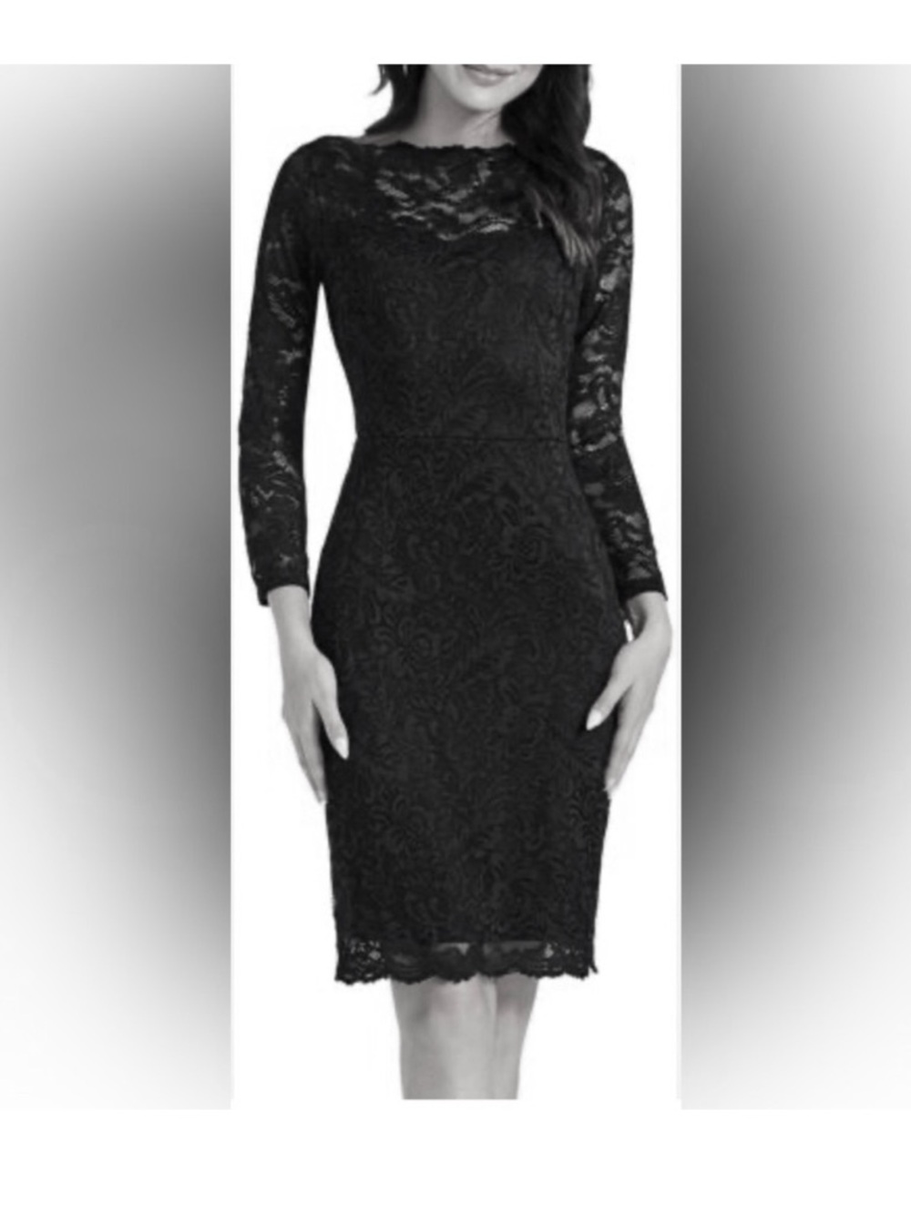 Black Lace Sheath Dress - Women's Elegant Cocktail Dress